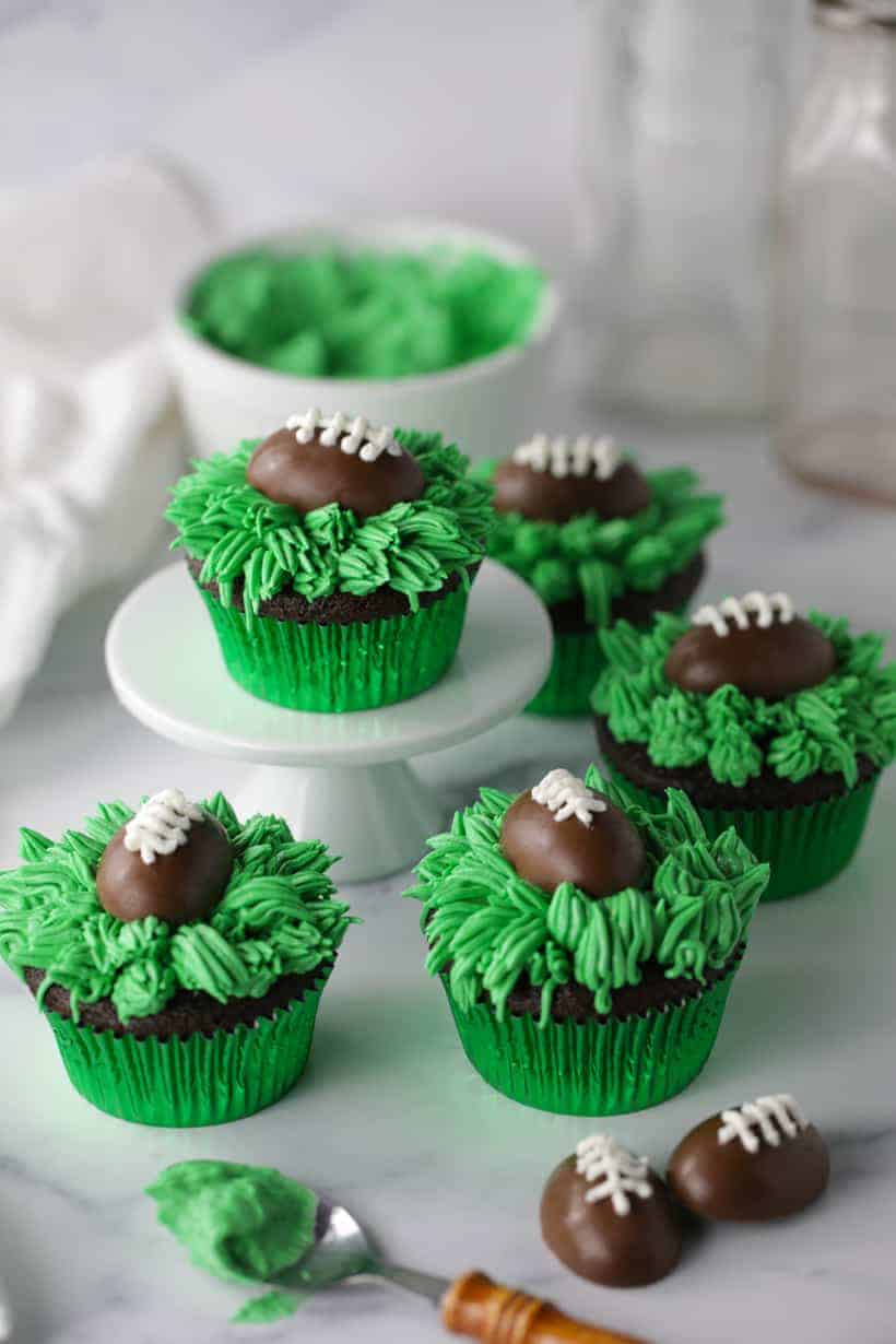 Football cupcakes