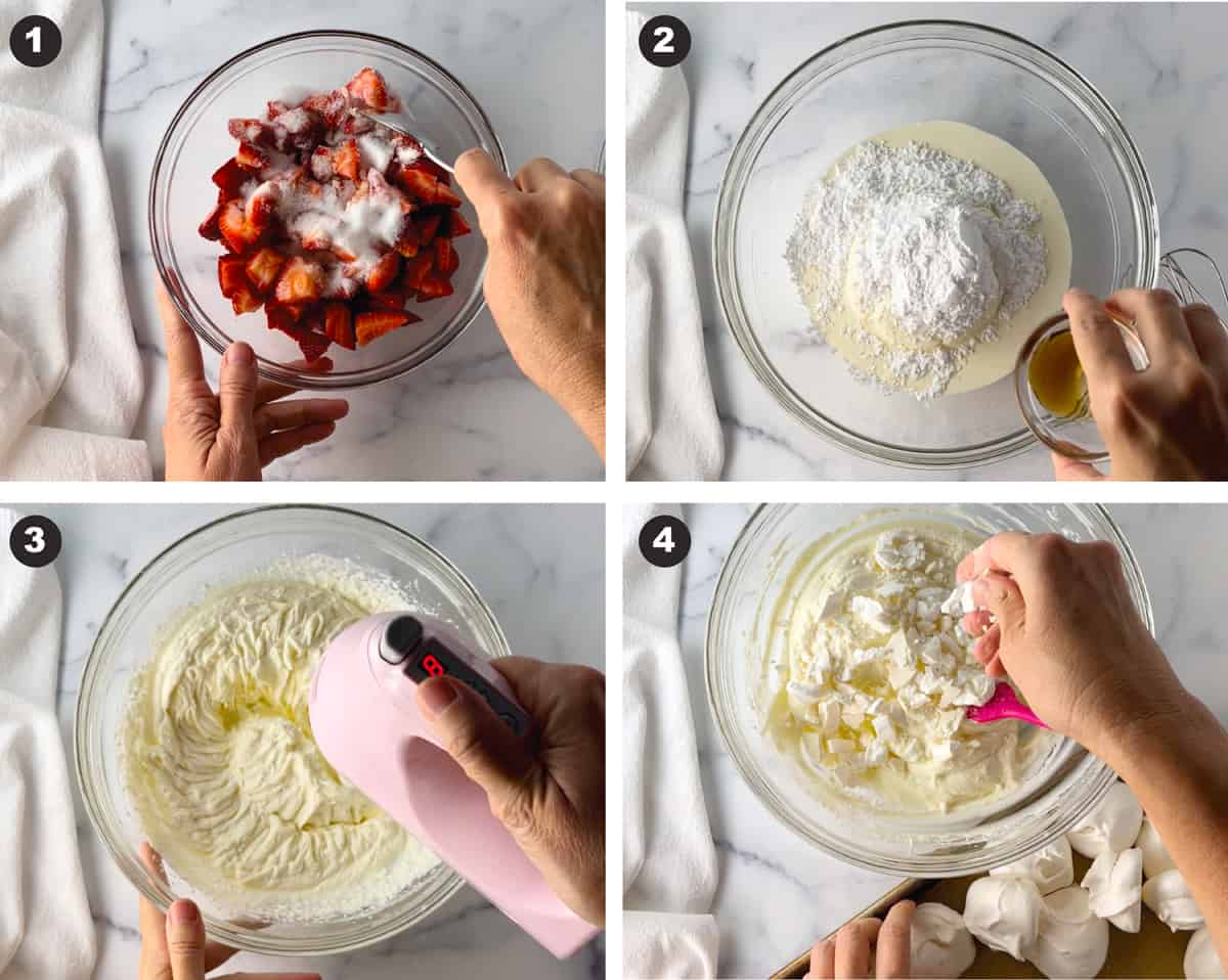 How to make the classic English dessert in four step by step photos.