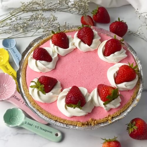 Strawberry Cool Whip Pie - Mom Loves Baking