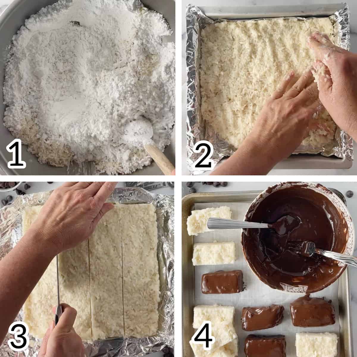 How to make a homemade version of Mounds candy.