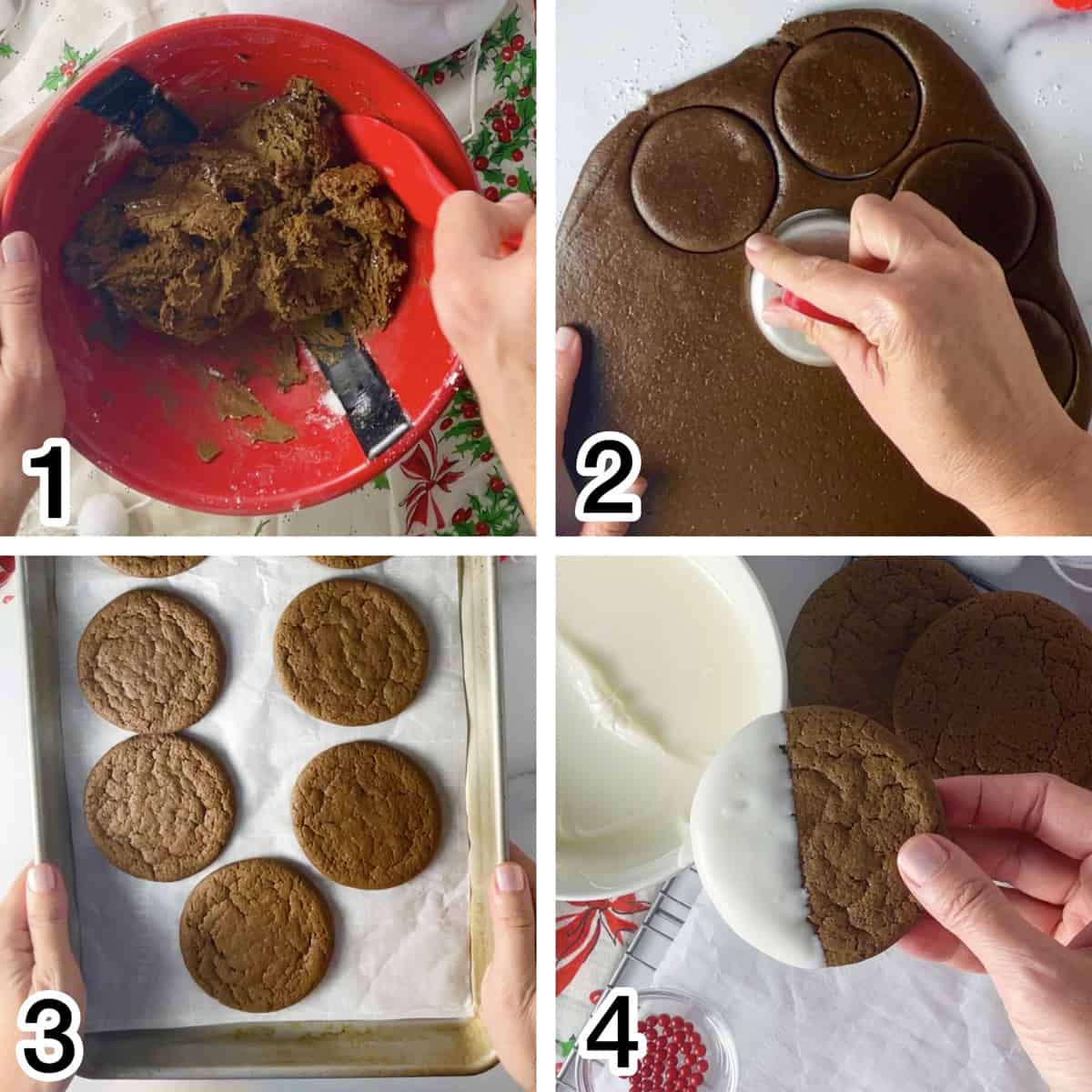 How to make white chocolate ginger cookies.