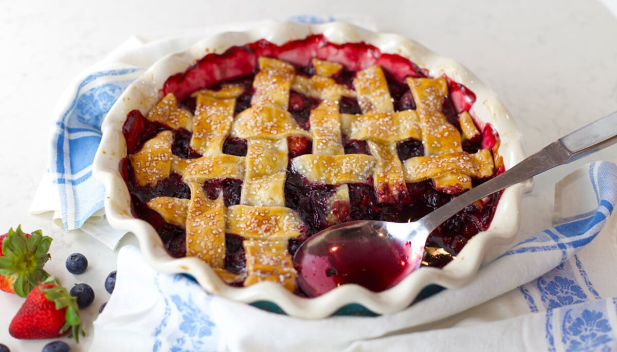 Mixed berry cobbler.