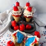 Patriotic Firecracker cupcakes.