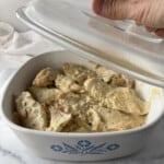 Chicken Crack in casserole dish.