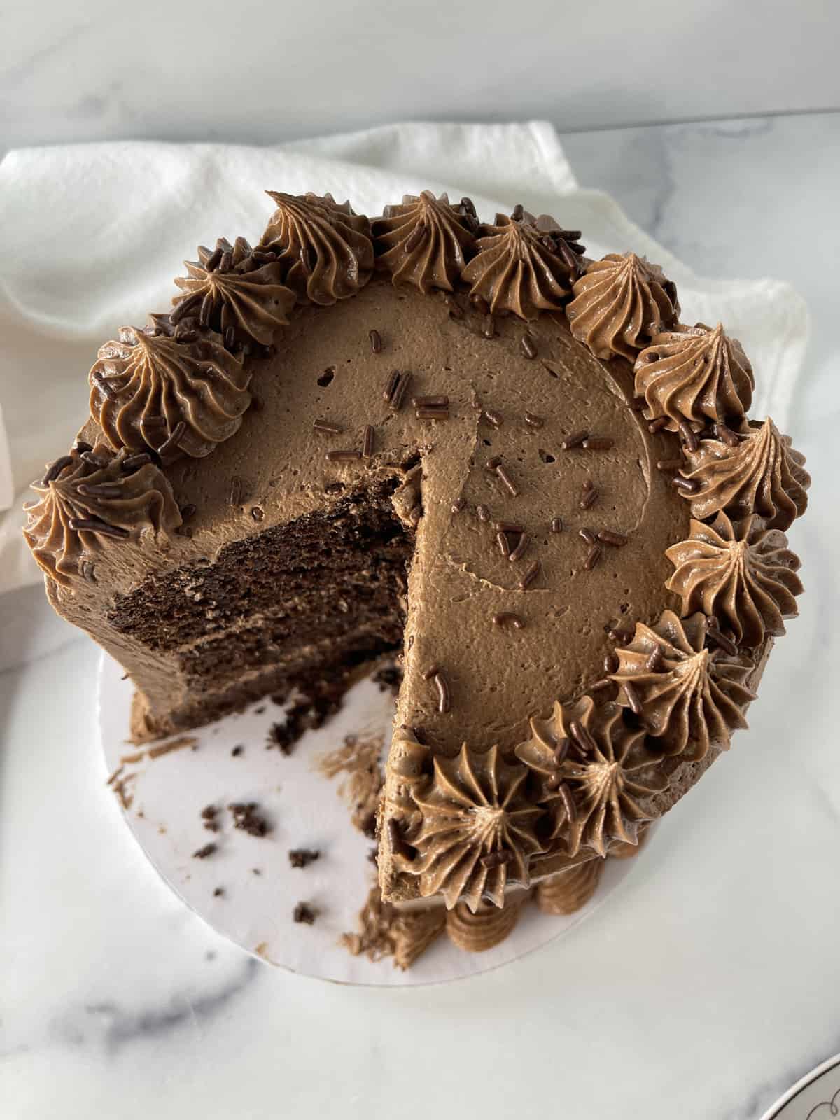 One bowl chocolate cake.