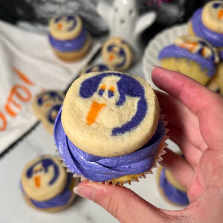 Pillsbury ghost cookie dough cupcake.