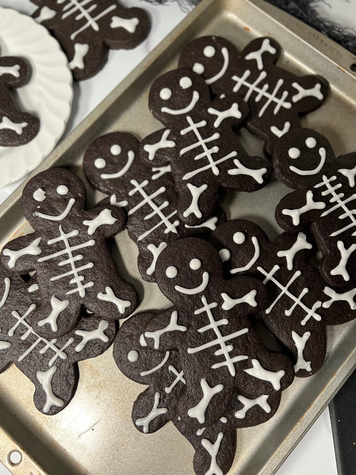 The best spooky skeleton cookies.