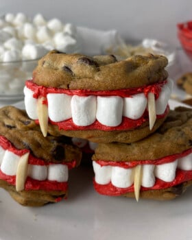 Vampire teeth cookies.