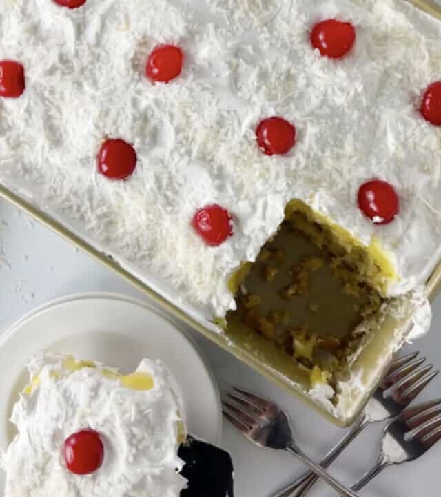 PIneapple poke cake recipe.
