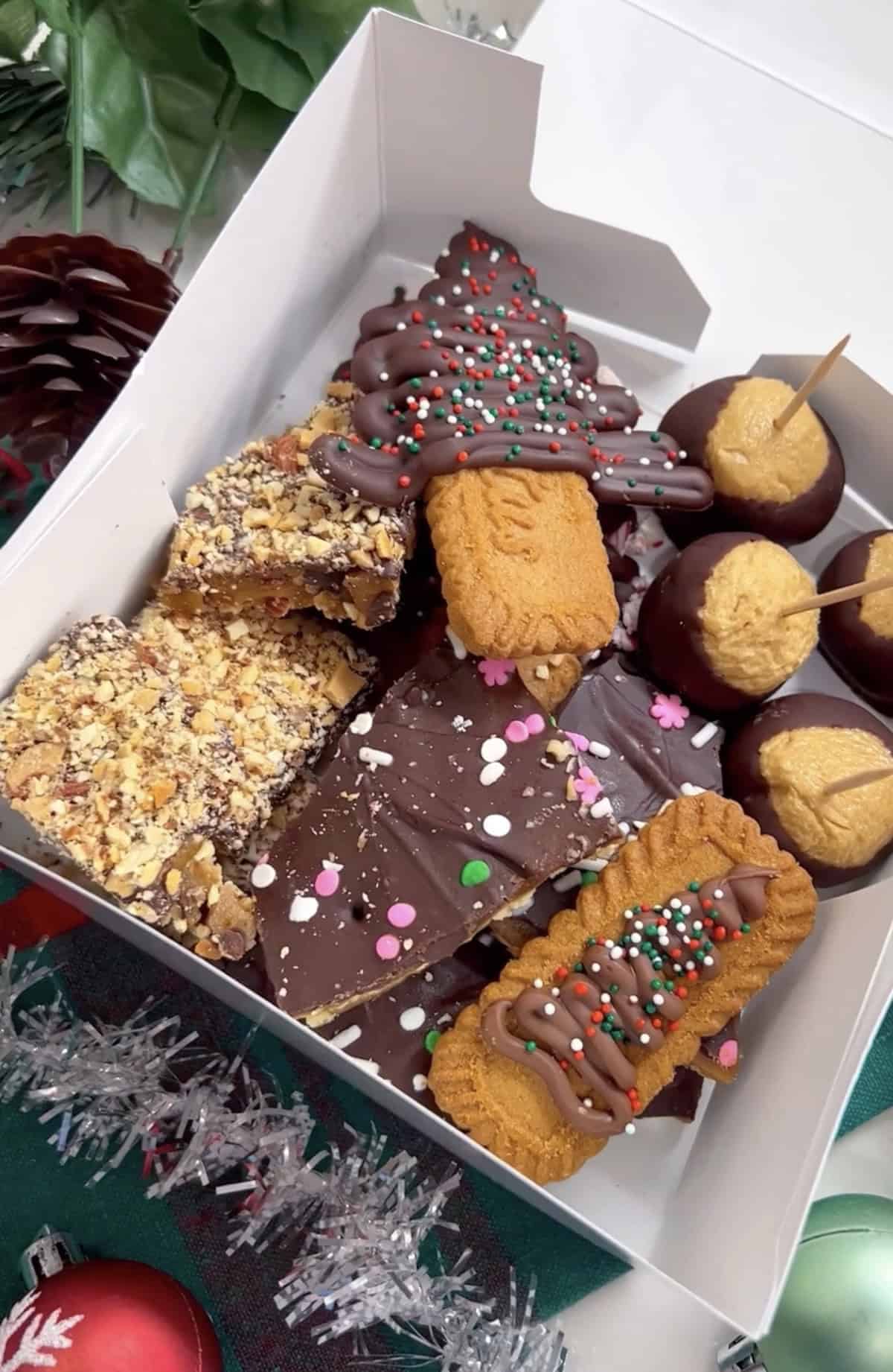 Gift box with homemade treats.