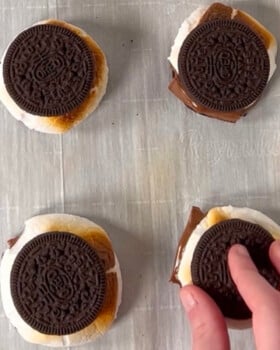 Make s'mores with oreos right in your oven.