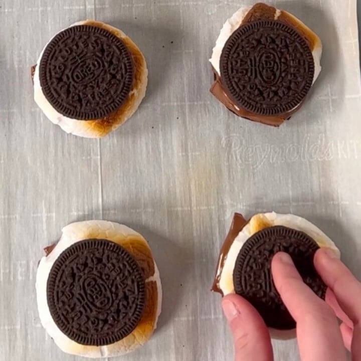 Make s'mores with oreos right in your oven.