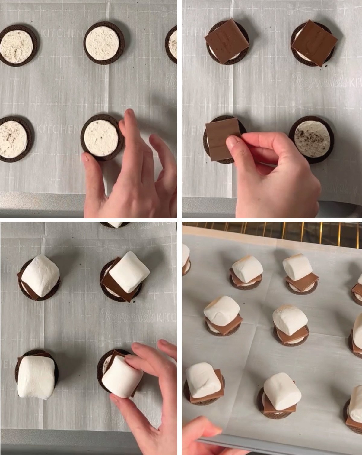Easy oreo s'mores made in the oven.