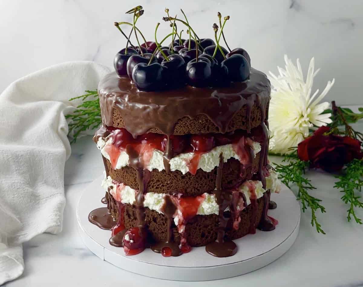 Stunning black forest cake.