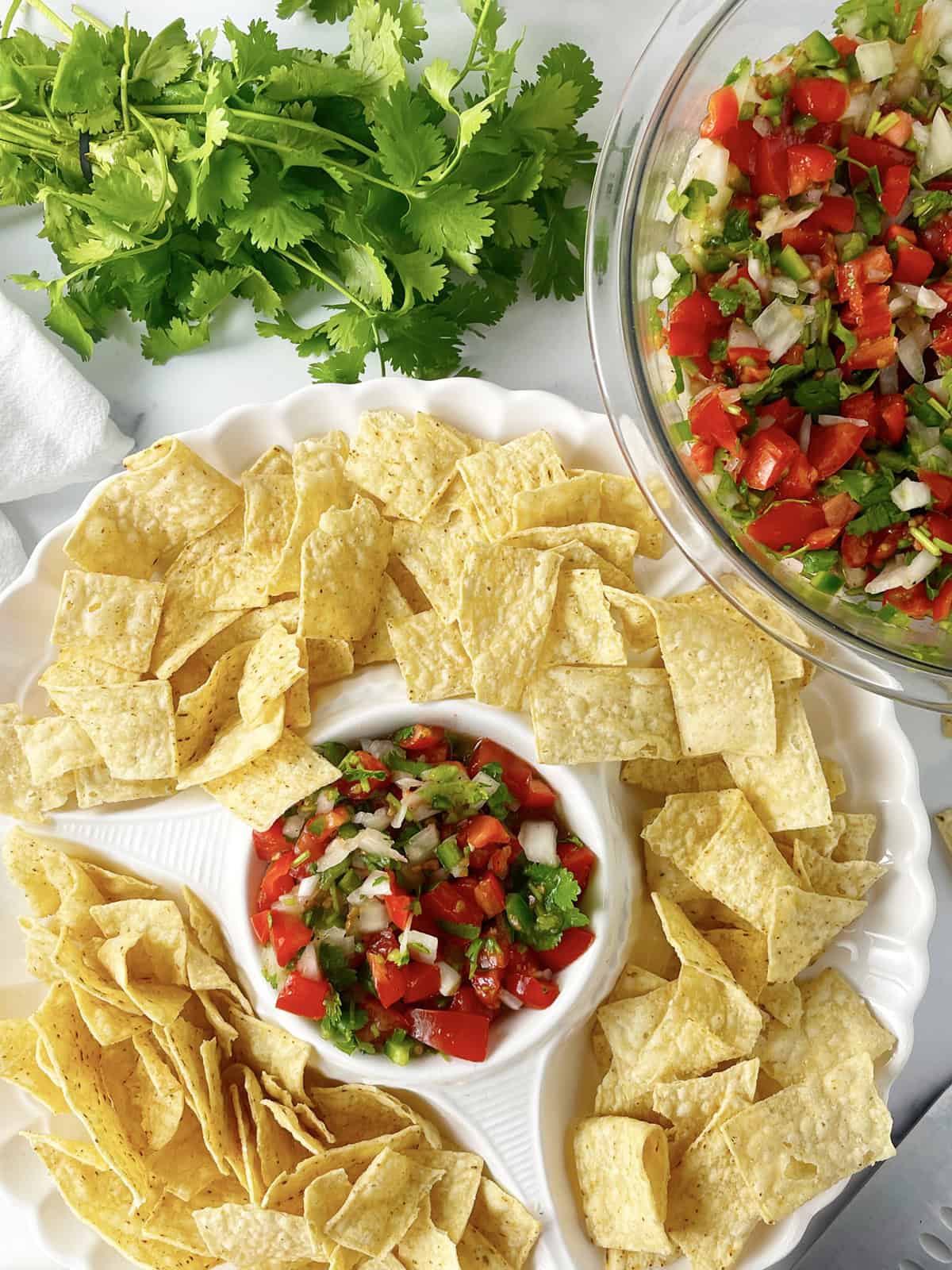 Chips and homemade salsa.