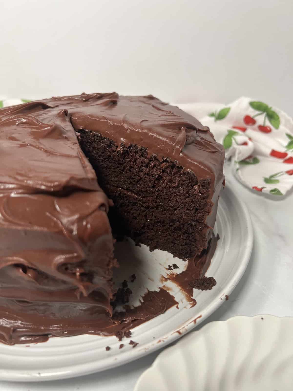 Gluten free dairy free chocolate ganache cake.