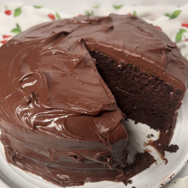 Delicious gluten free chocolate cake.