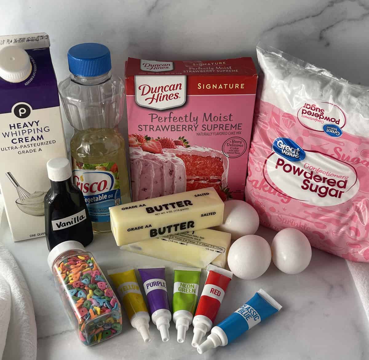 Cupcakes ingredients.