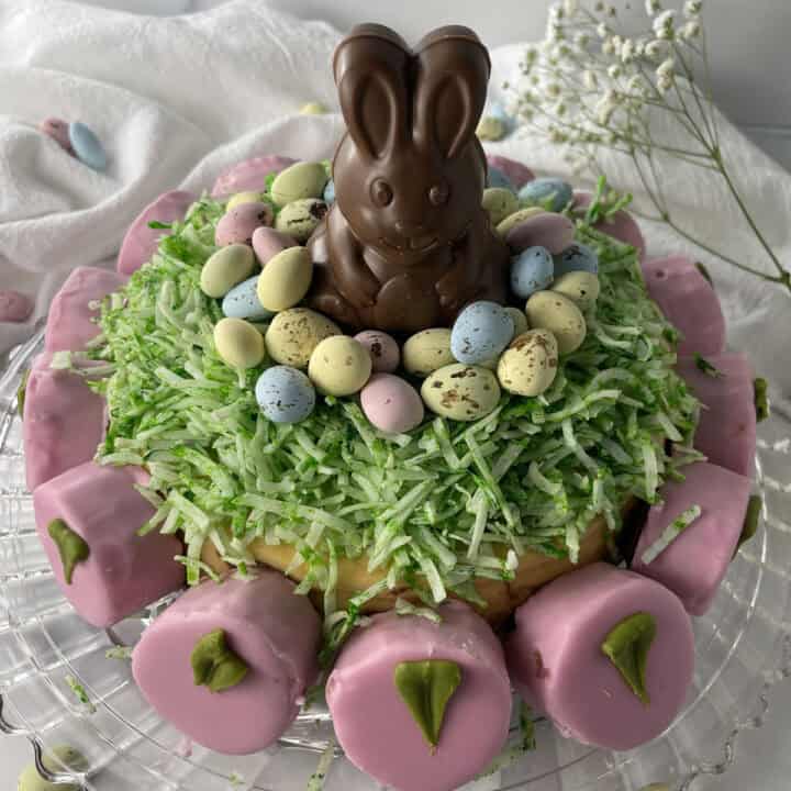 Trader Joe's cake makeover for Easter.