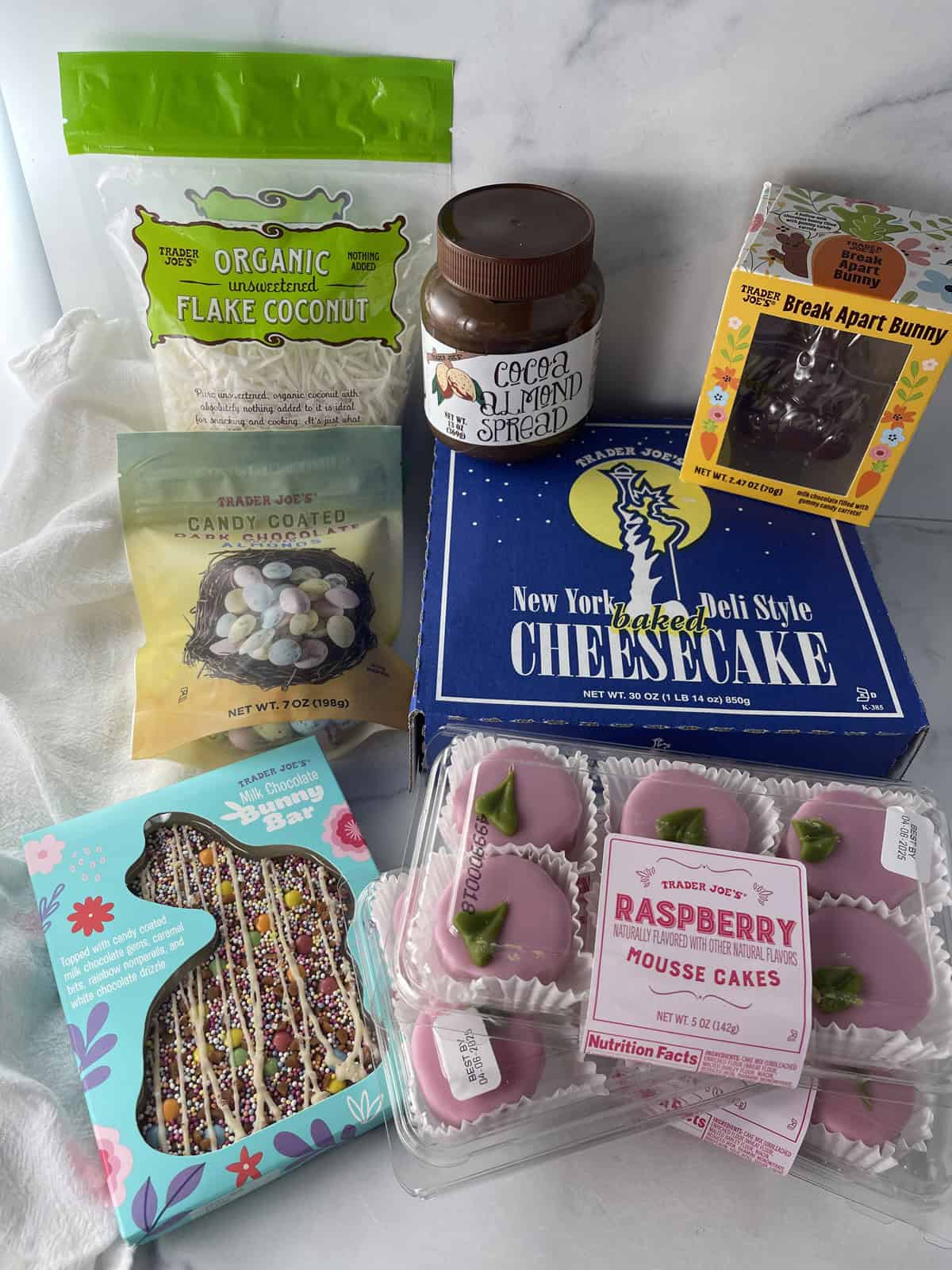 Trader Joe's ingredients used to make Easter cake hack.