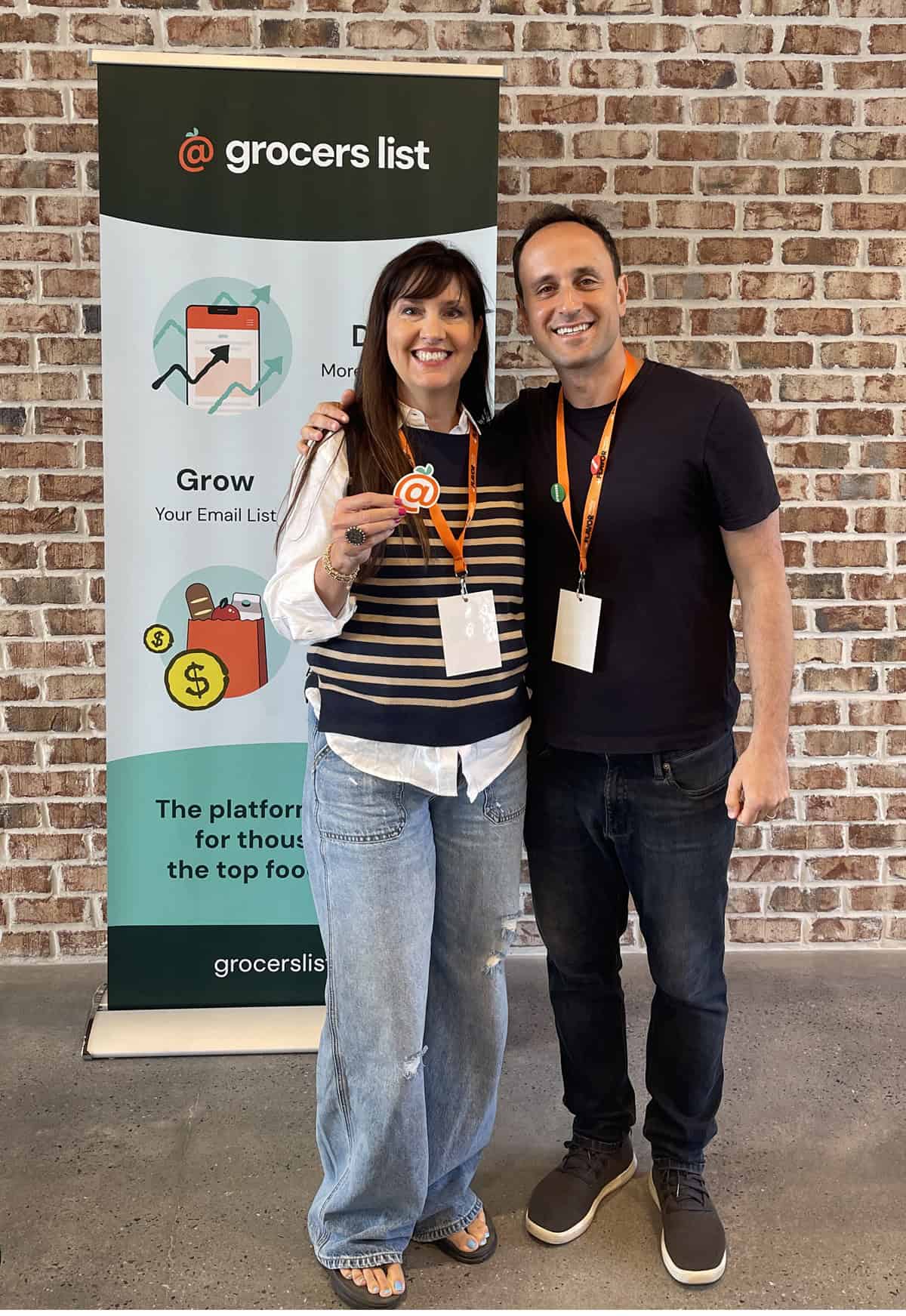 Mom loves baking lise and ben jabawwy of grocers list at the food blogger conference.