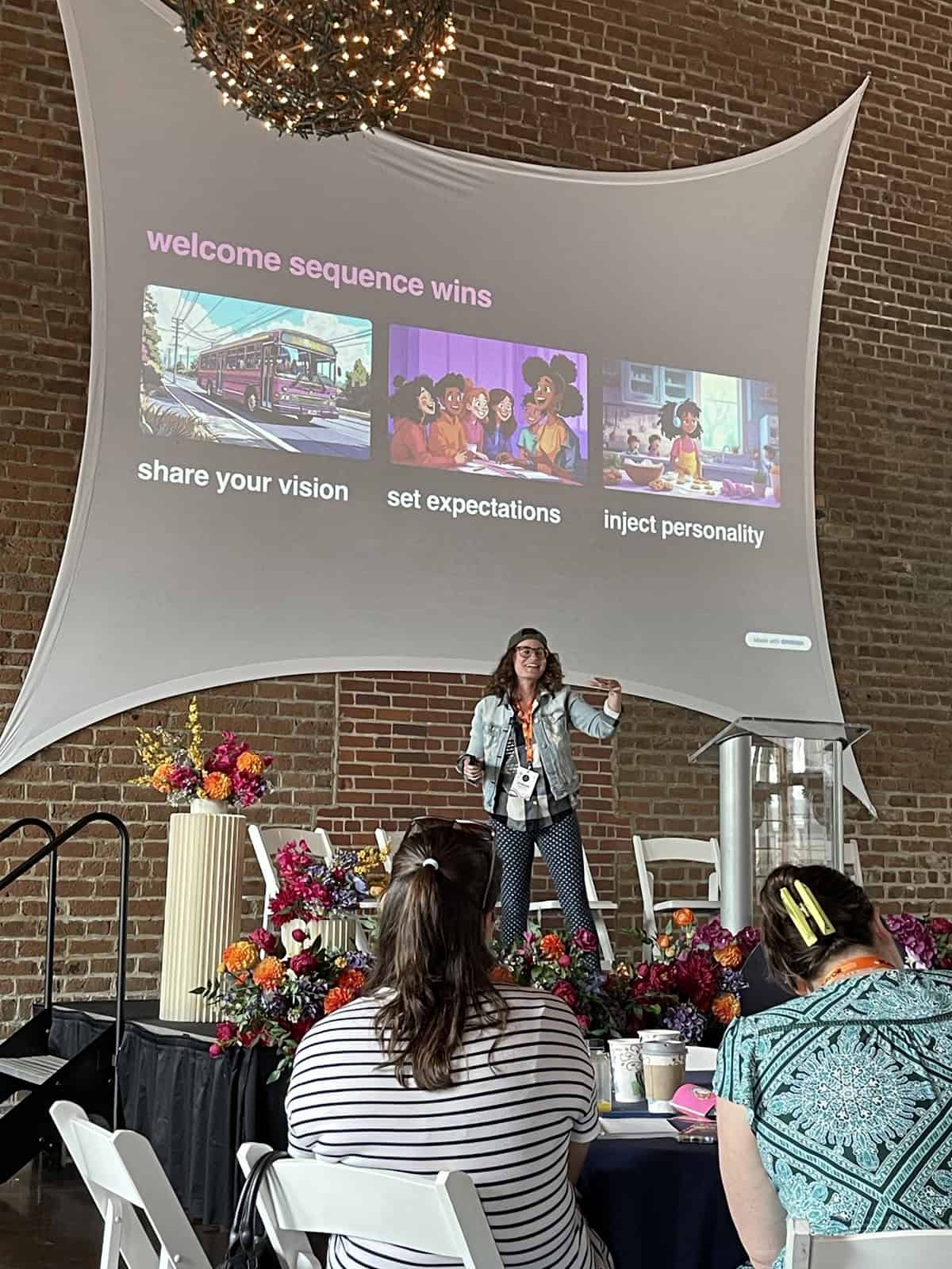 Liz Wilcox speaker at flavor media food blogger conference.