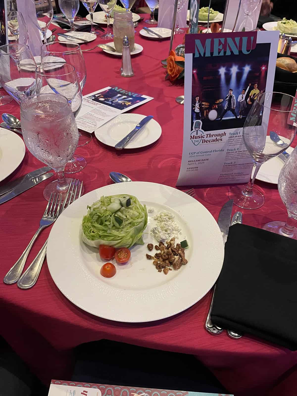 Dinner at ucp gala at caribe royale hotel in orlando,