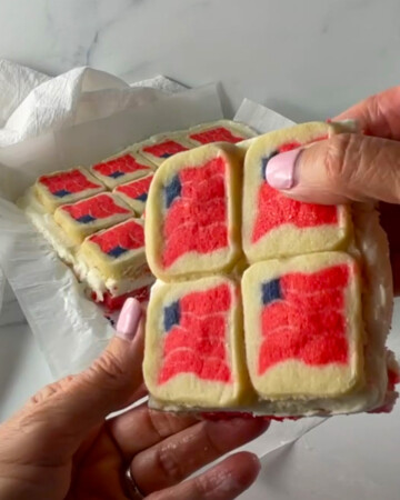 Pillsbury Flag Cookie Ice Cream Sandwiches.
