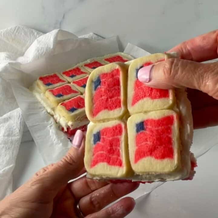 Pillsbury Flag Cookie Ice Cream Sandwiches.