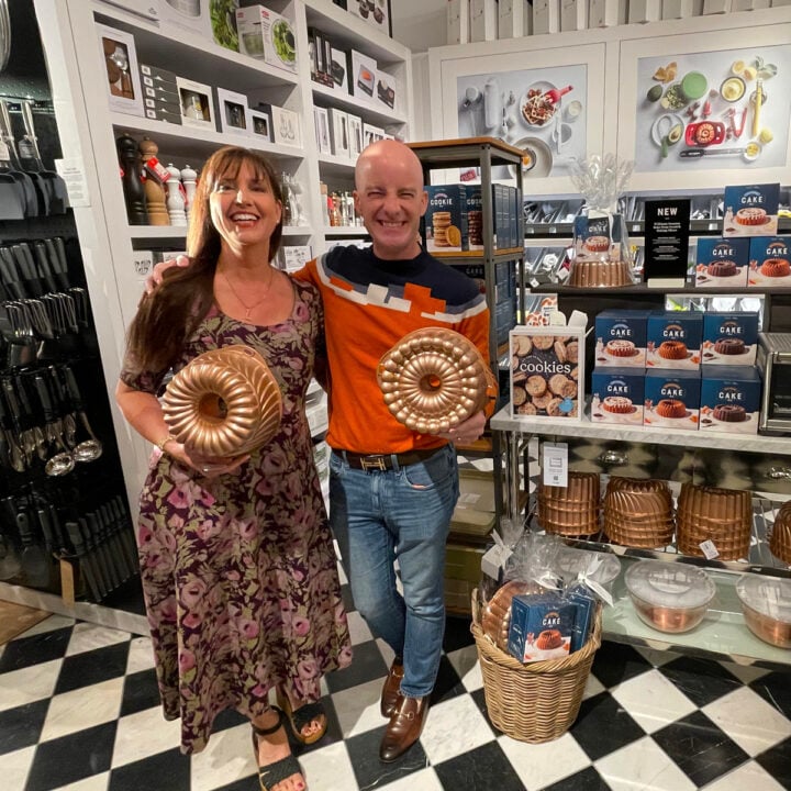 Lise Ode and Brian Hart Hoffman at Williams Sonoma.