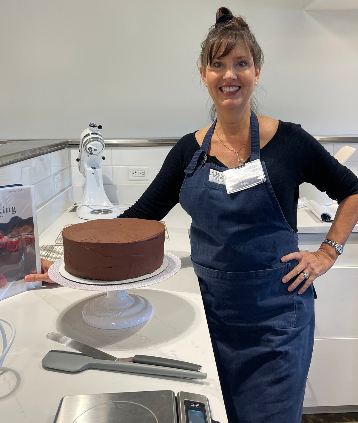 Lise and chocolate cake.