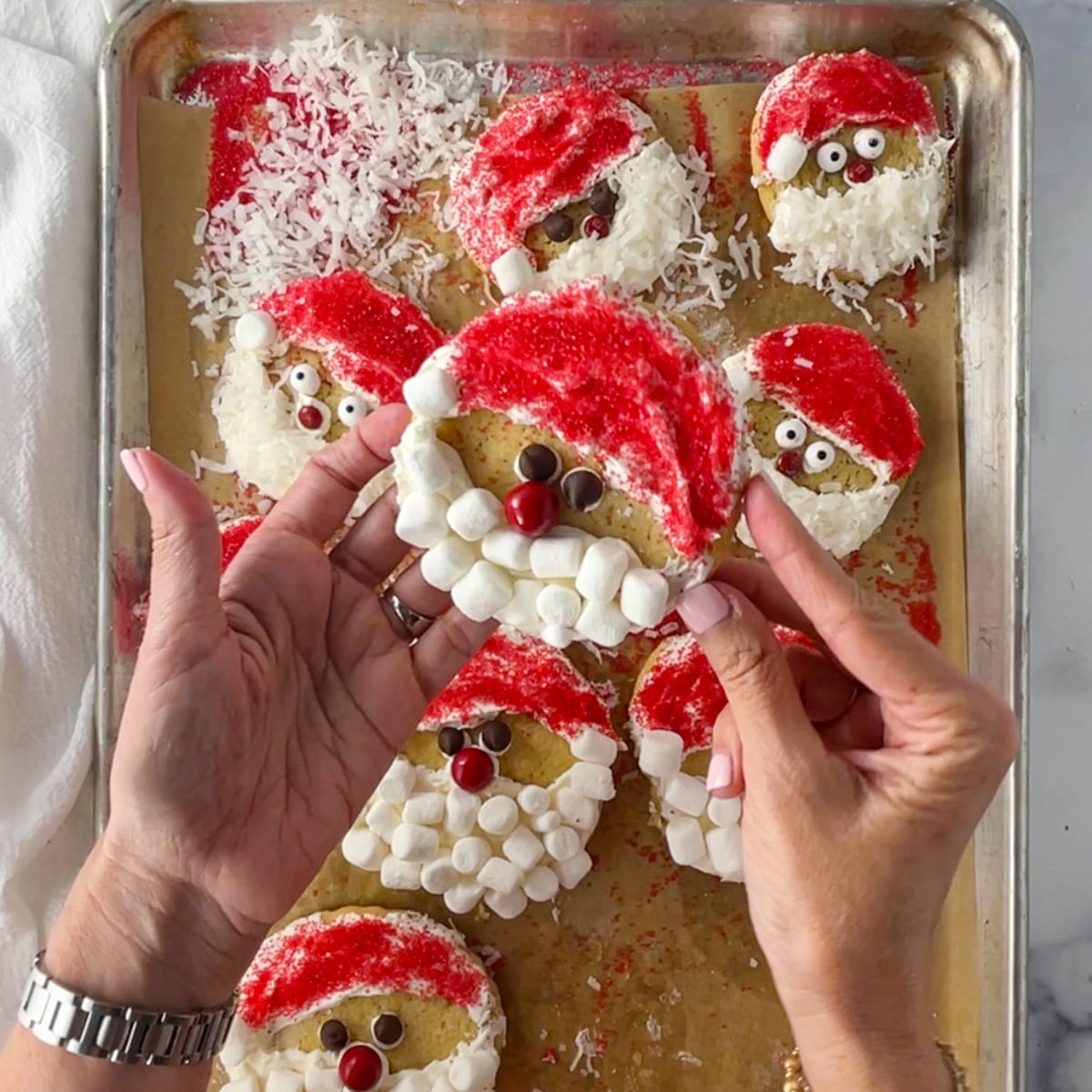 Gluten Free Santa Sugar Cookies - Mom Loves Baking