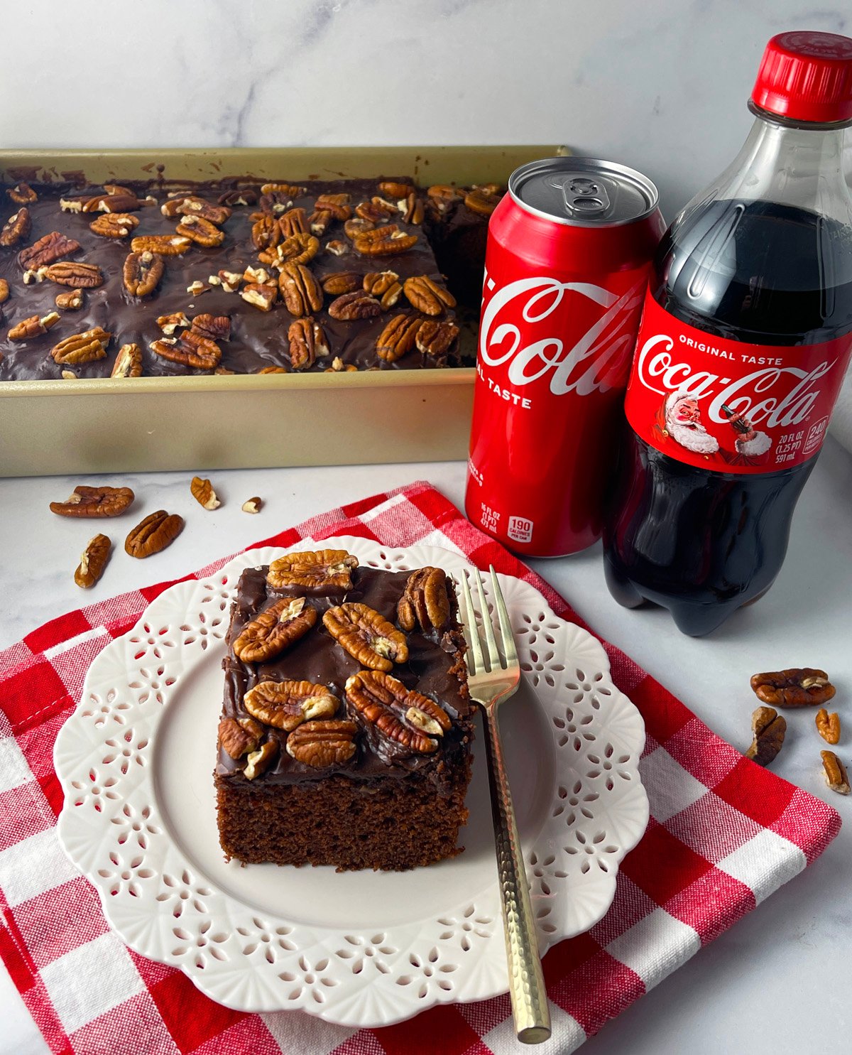 Chocolate cake with coke baked into the batter.