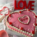 Vintage heart shaped cake