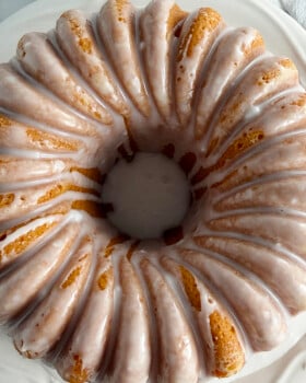 7-Up Pound Cake with 7-Up glaze.