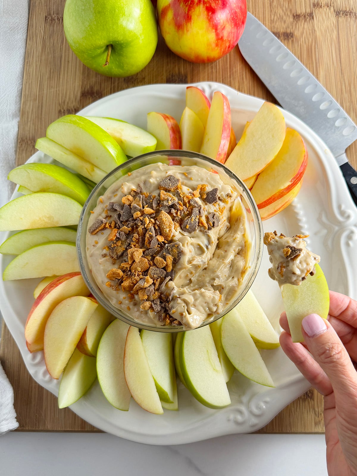 Yummy apple dip platter.