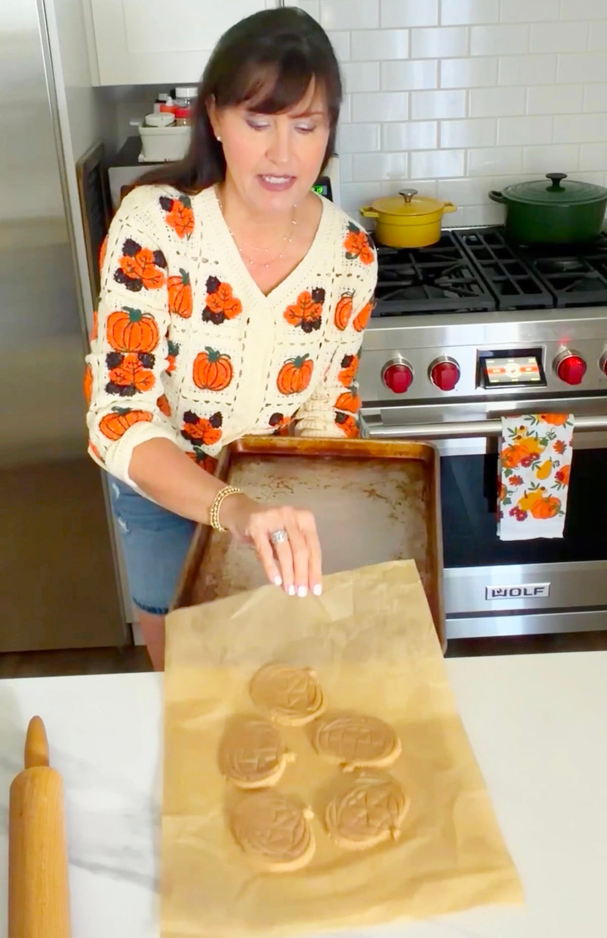 The parchment paper trick for baking cut-out sugar cookies.