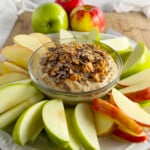 Gorgeous and tasty apple dip platter for a party.